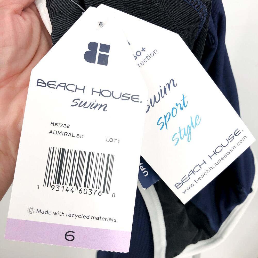 BEACH HOUSE Swim Liza Swimdress Size 6 Admiral Blue Princess Seam Underwire NWT - Picture 7 of 10